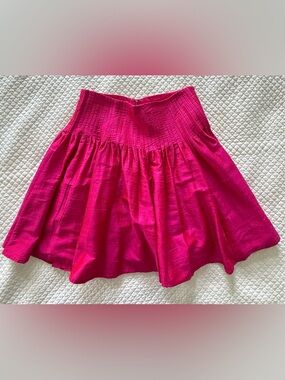 Gretchen Scott Silk Fit & Flare Skirt Pink S